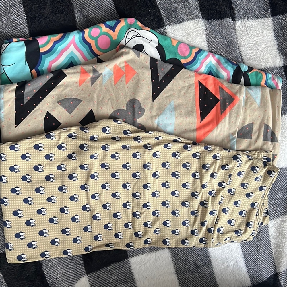 3 pairs OS Minnie Mouse leggings